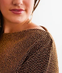 Metallic Mesh Top