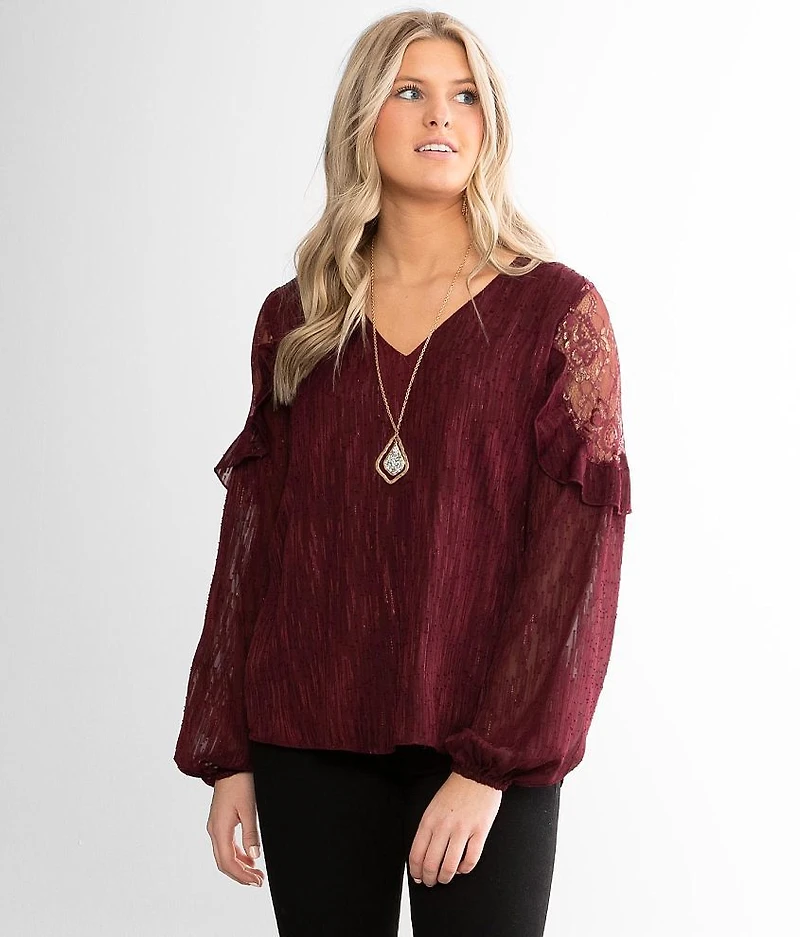 Textured Metallic Top