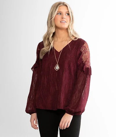 Textured Metallic Top
