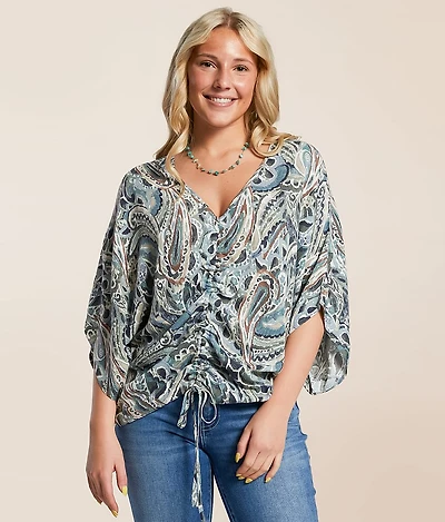 Cinch Tie Dolman Top