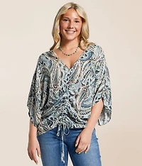 Cinch Tie Dolman Top