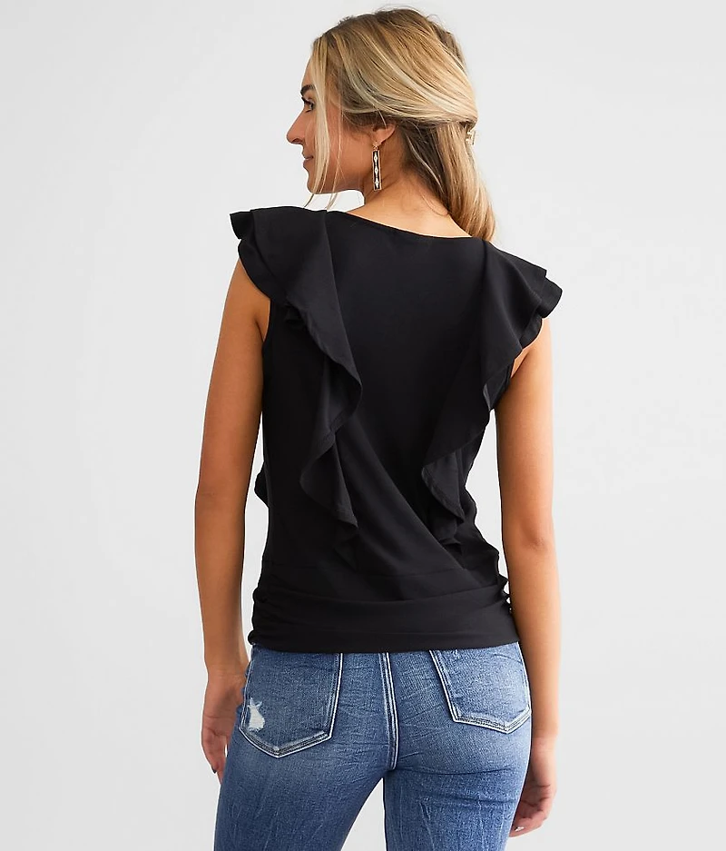 Ruffle V-Wire Top