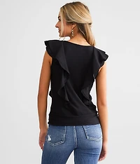 Ruffle V-Wire Top