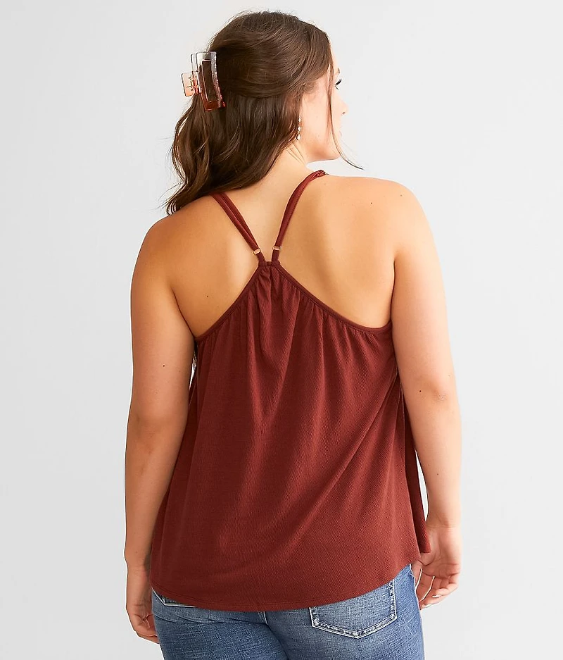 Crochet Lace Trim Tank Top