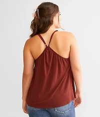 Crochet Lace Trim Tank Top