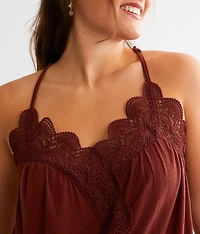 Crochet Lace Trim Tank Top