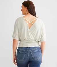 Sheen Wrap Top
