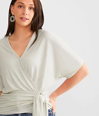 Sheen Wrap Top