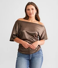 Off The Shoulder Metallic Top
