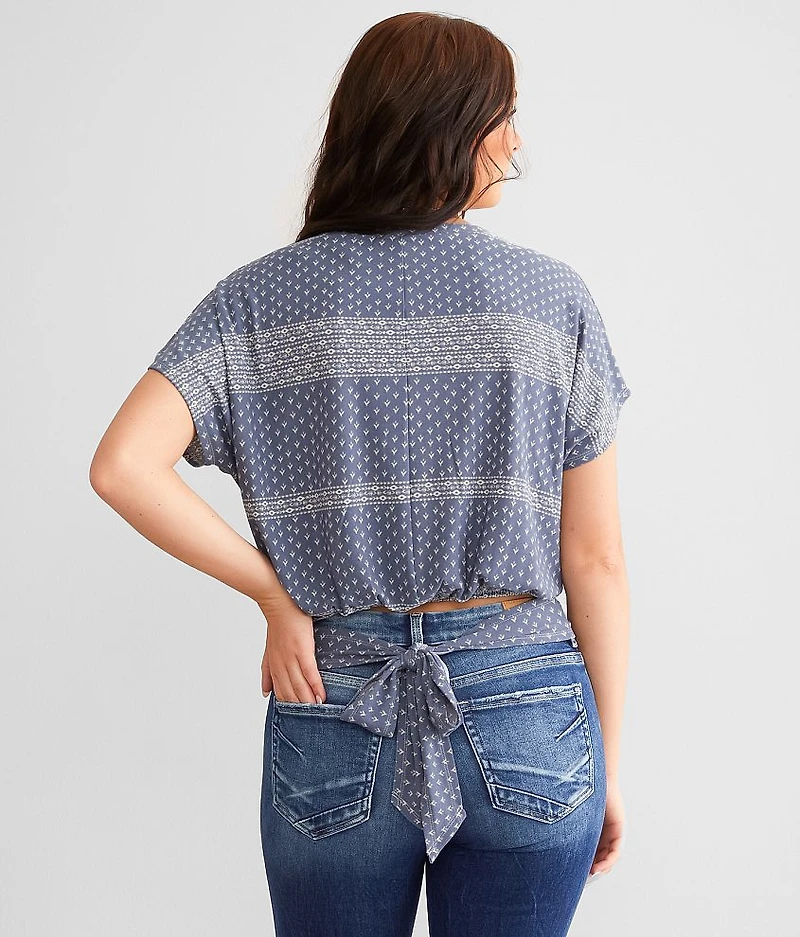 Back Tie Dolman Top