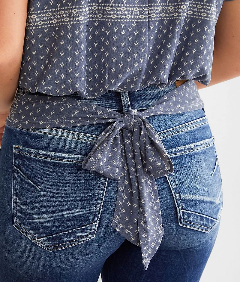 Back Tie Dolman Top