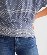 Back Tie Dolman Top