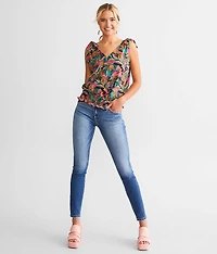 Floral Surplice Tank Top