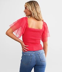 Smocked Crop Top