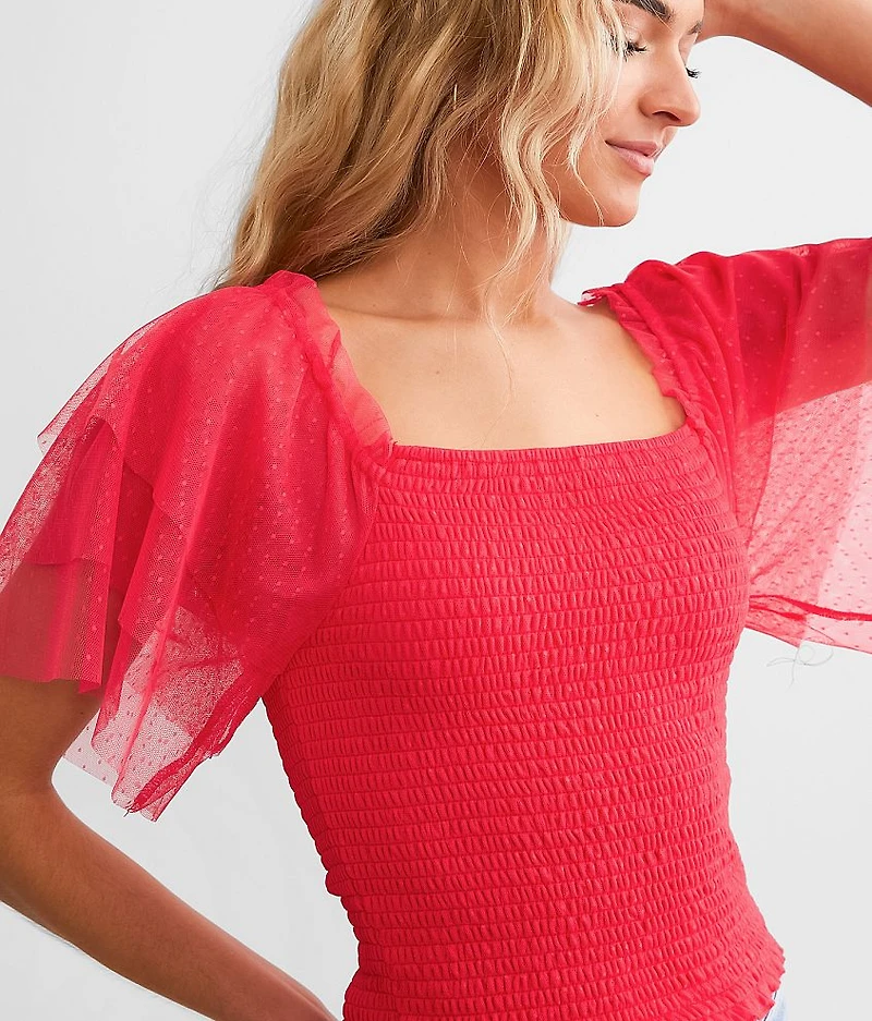 Smocked Crop Top