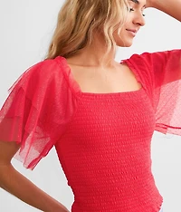 Smocked Crop Top