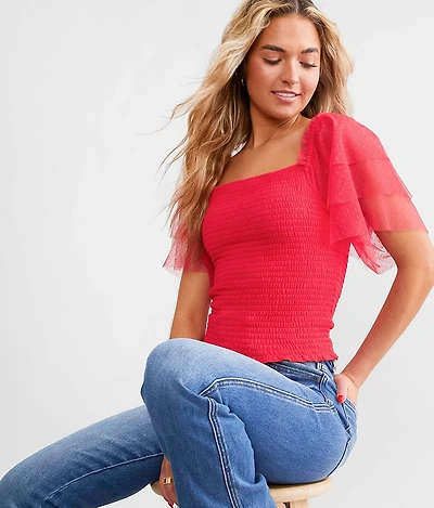 Smocked Crop Top