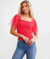 Smocked Crop Top