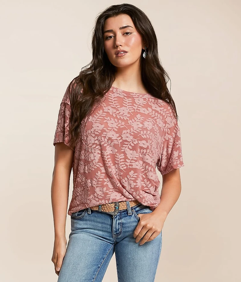 Floral Jacquard Top