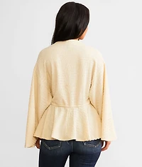 Textured Peplum Top