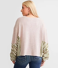 Pieced Metallic Dolman Top