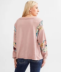 Raw Edge Textured Top