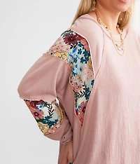 Raw Edge Textured Top