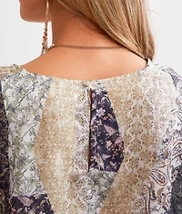Floral Peplum Dolman Top