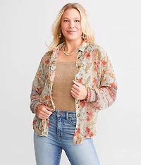 Floral Paisley Chiffon Blouse