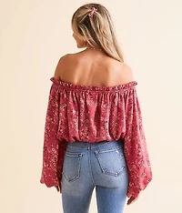 Floral Off The Shoulder Top