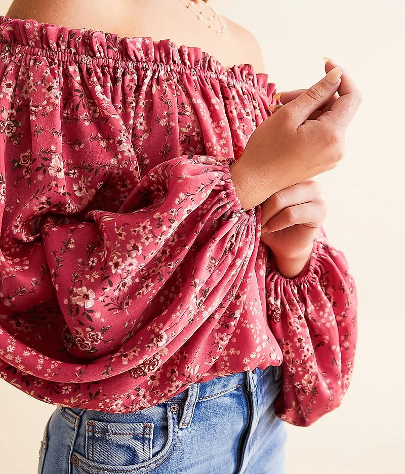 Floral Off The Shoulder Top