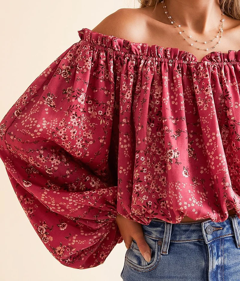 Floral Off The Shoulder Top