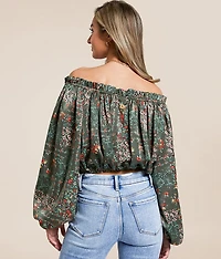 Floral Off The Shoulder Top