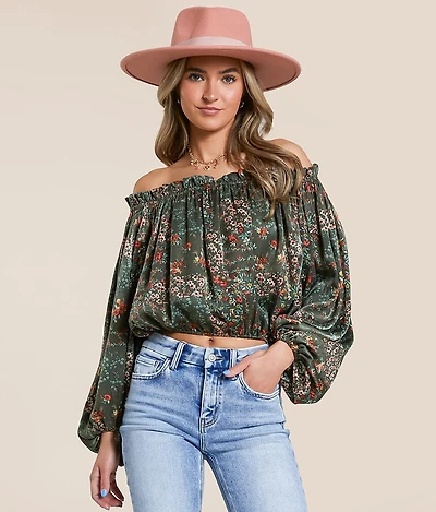 Floral Off The Shoulder Top