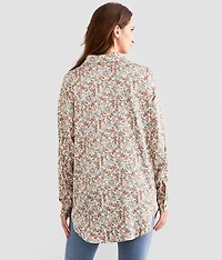 Ditsy Floral Satin Blouse