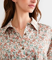 Ditsy Floral Satin Blouse