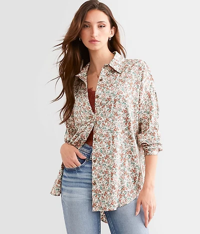 Ditsy Floral Satin Blouse