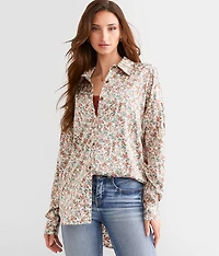 Ditsy Floral Satin Blouse