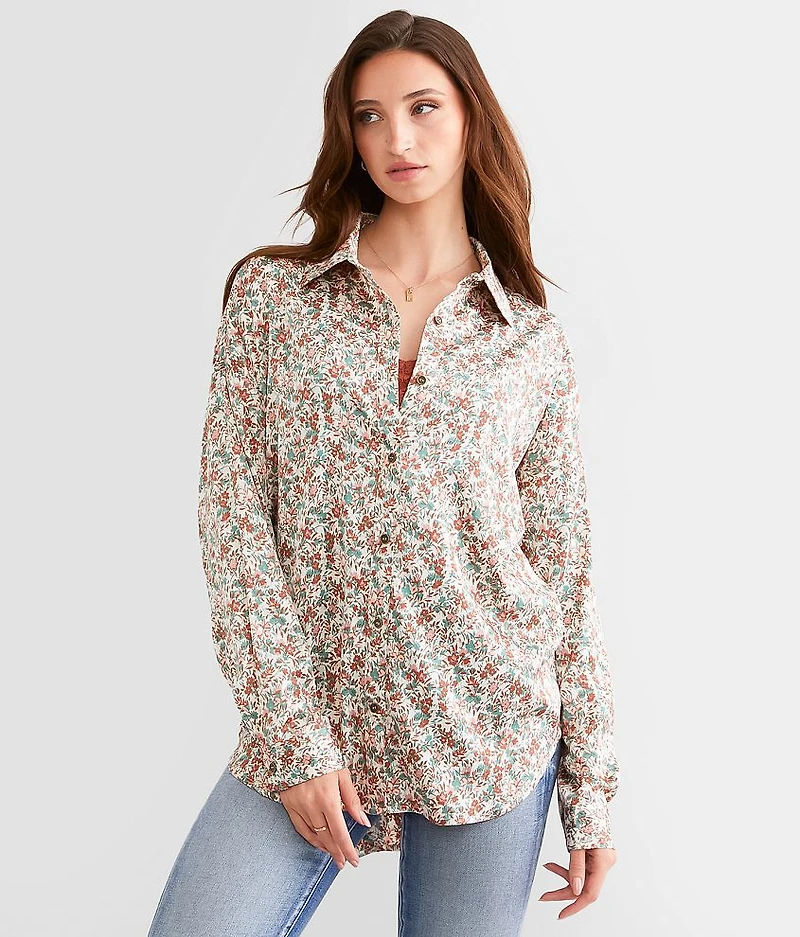 Ditsy Floral Satin Blouse