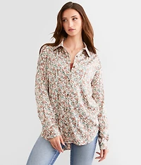 Ditsy Floral Satin Blouse