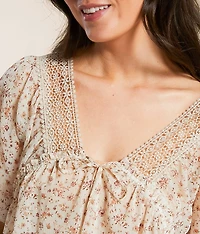 Floral Chiffon Empire Top