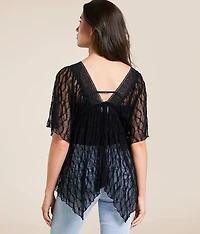 Sheer Lace Empire Top