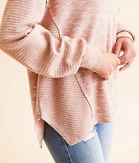 Pieced Waffle Knit Top