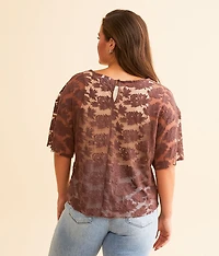 Floral Lace Mesh Top