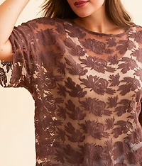 Floral Lace Mesh Top