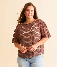 Floral Lace Mesh Top