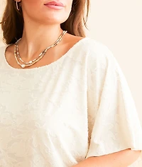 Textured Jacquard Top