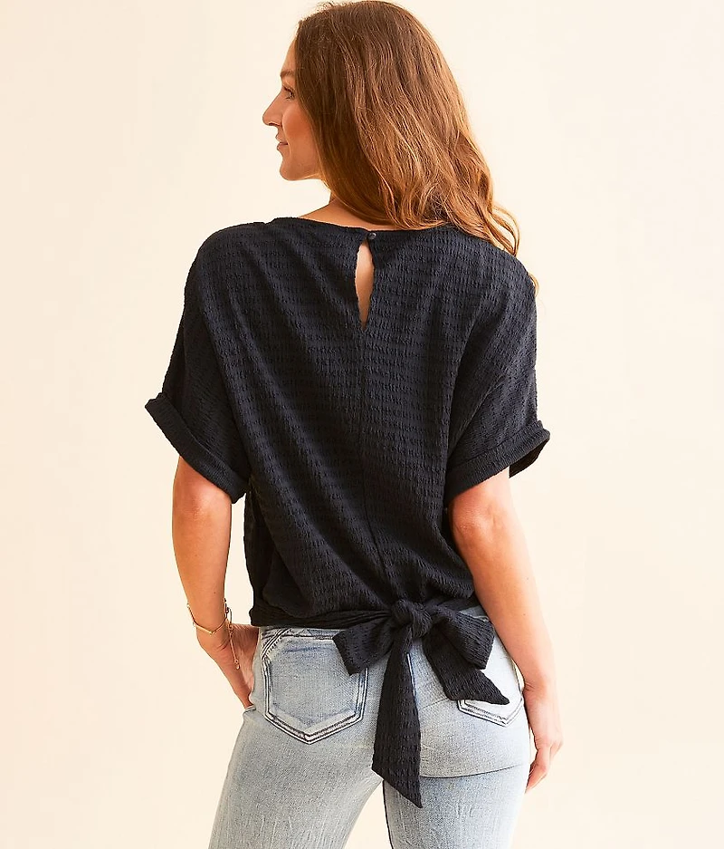 Back Tie Dolman Top