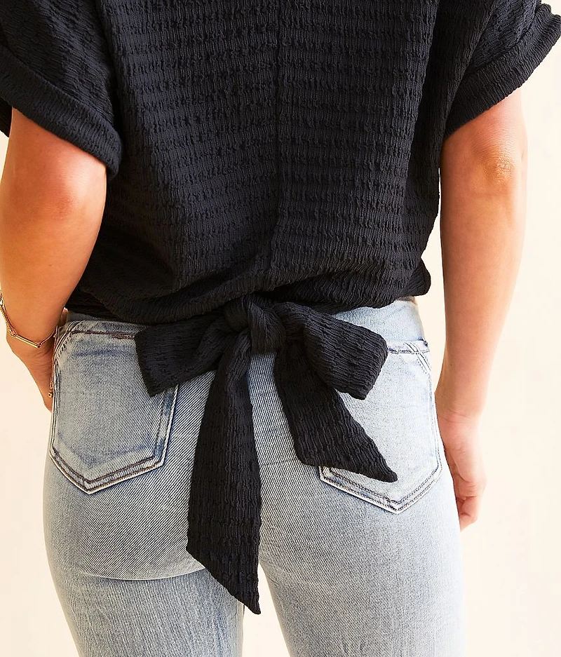 Back Tie Dolman Top