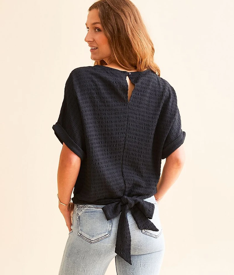 Back Tie Dolman Top